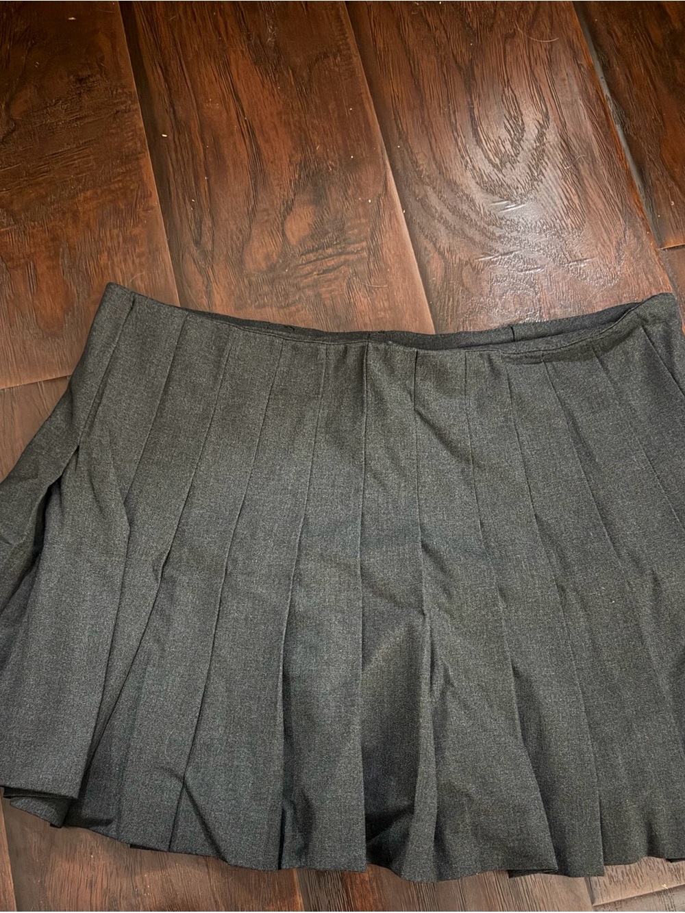 Zara Dark Gray Pleated Mini Skirt